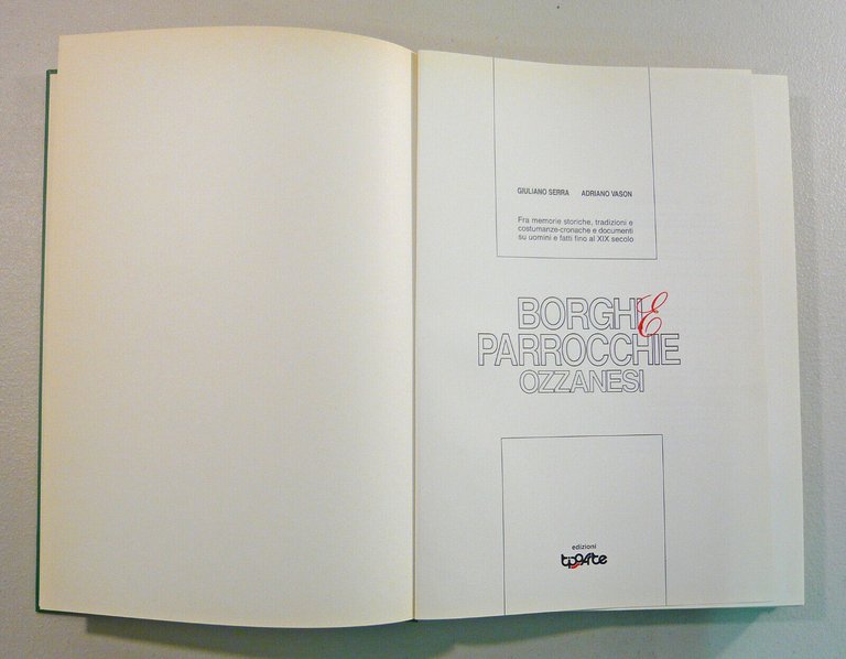 Serra/Vason,BORGHI E PARROCCHIE OZZANESI,1991[storia locale,Ozzano dell’Emilia