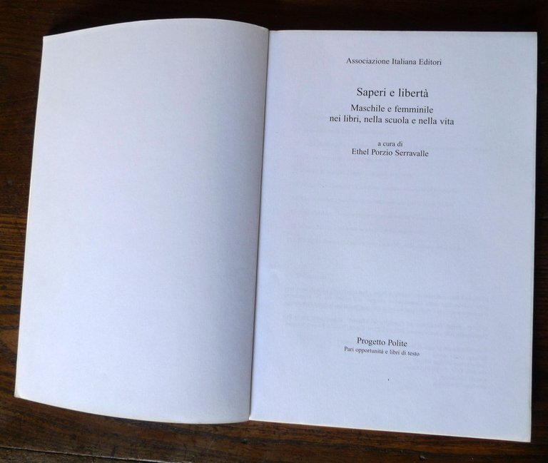 Serravalle,SAPERI E LIBERTÀ.Maschile e femminile,2000[scuola,pari opportunità | Immagine Gallery 3