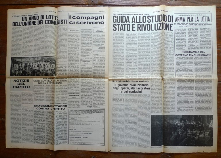 SERVIRE IL POPOLO n.15 25 apr.1970.UNIONE DEI COMUNISTI ITALIANI | Immagine Gallery 4