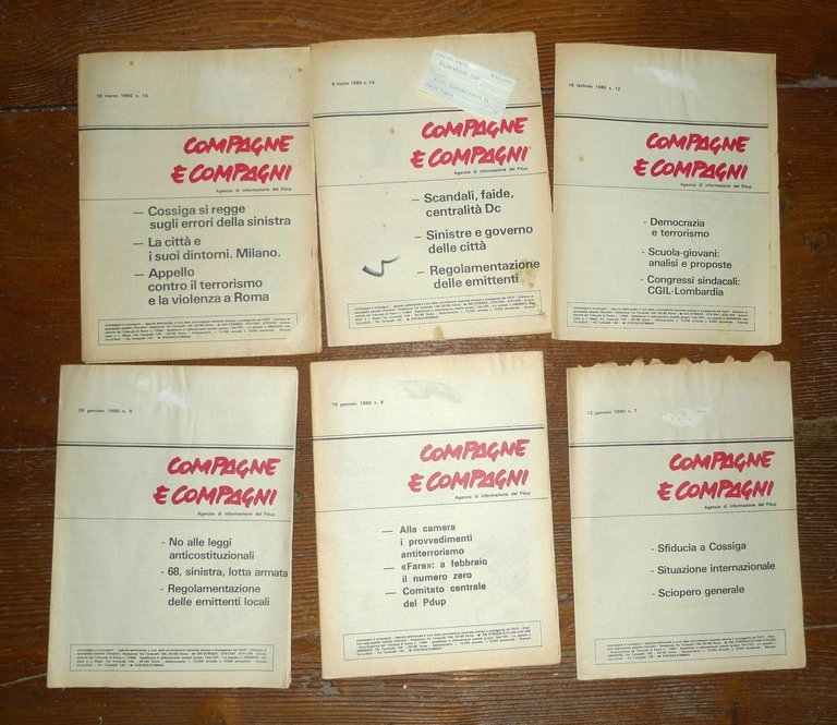 Settimanale COMPAGNE E COMPAGNI 1979-1982.A cura PDUP[comunismo,speciale 68