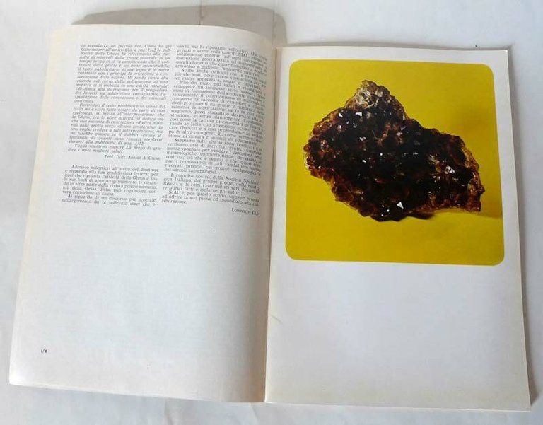 Sial n.1/n.2 1974.Rivista di MINERALOGIA,SPELEOLOGIA E PALEONTOLOGIA,Edagricole