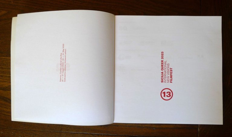SICILIA QUEER 2023.INTERNATIONAL NEW VISIONS FILMFEST 13[catalogo cinema,LGBTQ