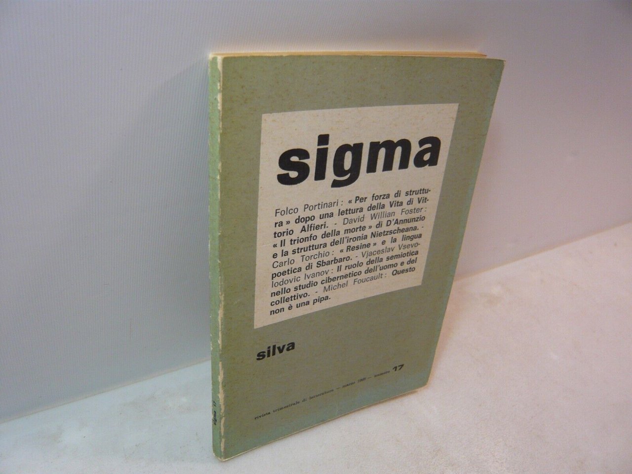 SIGMA 17 trimestrale di letteratura,1968[Foucault,Folco Portinari,Sbarbaro