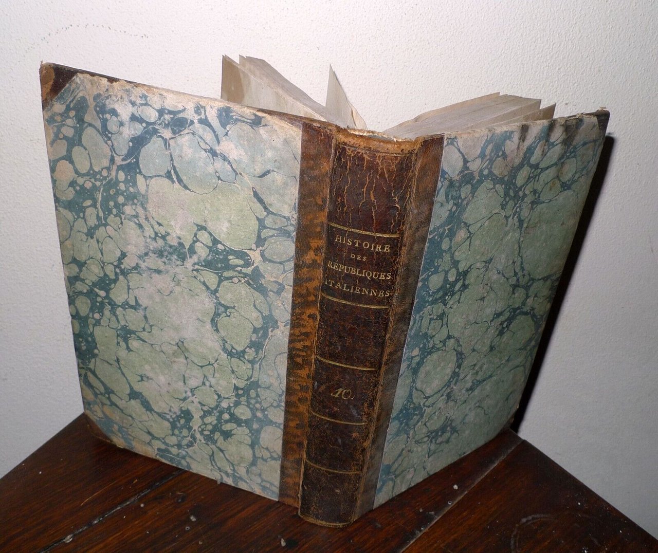 SISMONDI,HISTOIRE DES REPUBLIQUES ITALIENNES DU MOYEN AGE.10,1815[storia Italia