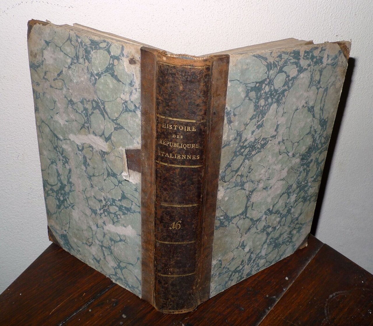 SISMONDI,HISTOIRE DES REPUBLIQUES ITALIENNES DU MOYEN AGE.16,1818[storia Italia