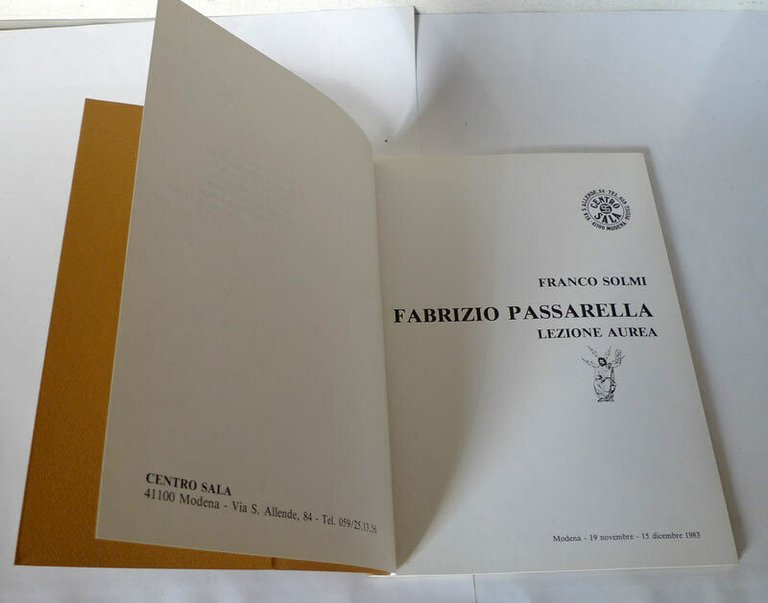 Solmi,FABRIZIO PASSARELLA.LEZIONE AUREA'83[catalogo arte contemporanea,futurismo