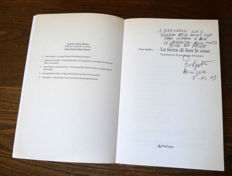 Spaltro,LA FORZA DI FARE LE COSE.FONDAMENTI DI PSICOLOGIA DEL LAVORO,2003