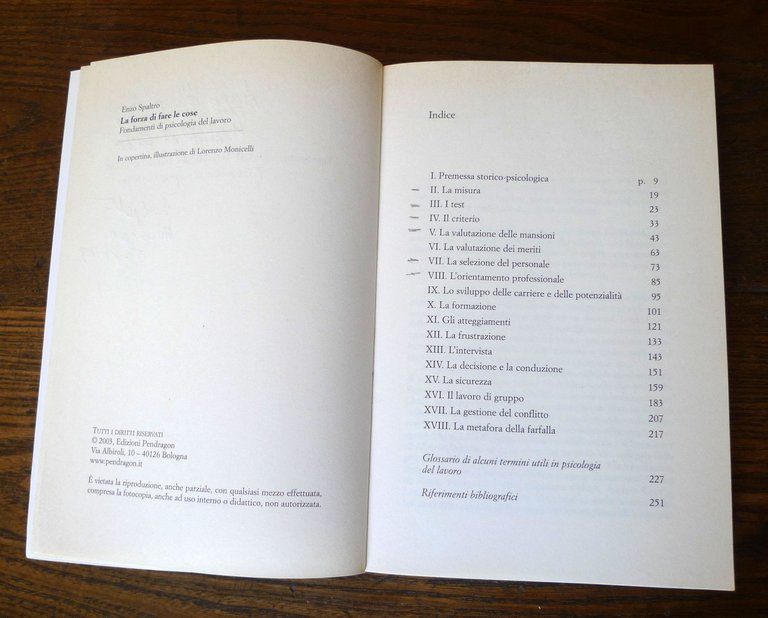 Spaltro,LA FORZA DI FARE LE COSE.FONDAMENTI DI PSICOLOGIA DEL LAVORO,2003