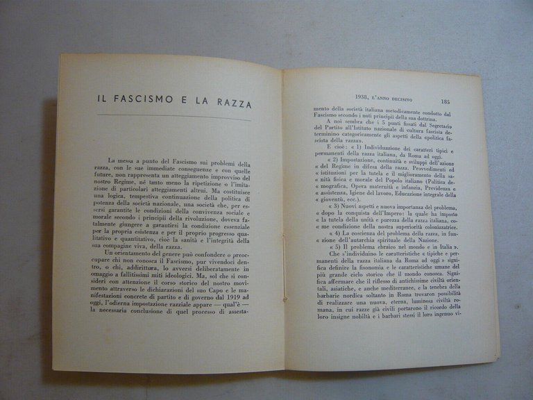 Spampanato,1938: L'ANNO DECISIVO,Napoli,1939[fascismo