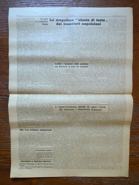 SPARTACO n.10 18 Sett.1963.Bollettino dei Comunisti Internazionalisti[CGIL,PCInt | Immagine Gallery 2
