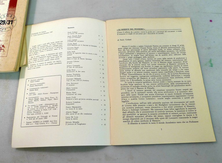 STAZIONE DI POSTA.Bimestrale di corrispondenze culturali 1984-89[poesia