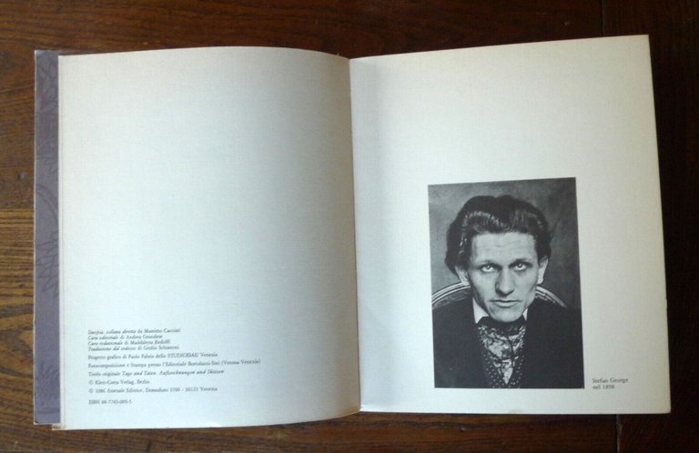 Stefan George,GIORNI E GESTA.ANNOTAZIONI E ABBOZZI,'86 Arsenale[tedesco/italiano