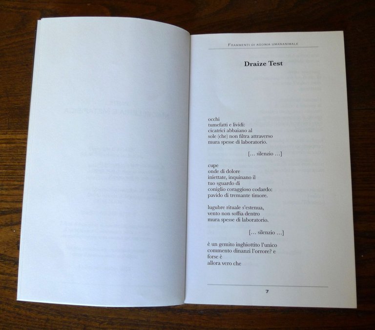 Stefano Marino,FRAMMENTI DI AGONIA UMANANIMALE,2015 Aracne I^ED.[POESIA