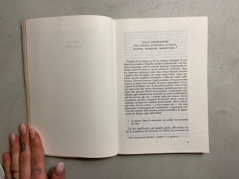 Stefano Zamagni,ECONOMIA E ETICA,AVE 1994