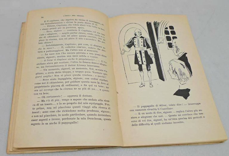 Stevenson,L'ISOLA DEL TESORO,Marzocco 1954[narrativa per ragazzi,ill.Fontana