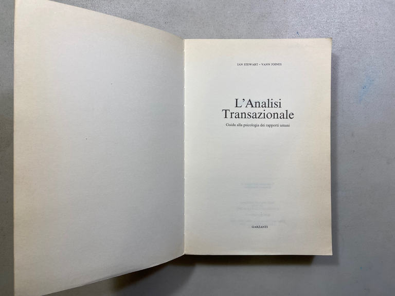 Stewart,Vann Joines,L’ANALISI TRANSAZIONALE,Garzanti 2000[psicologia
