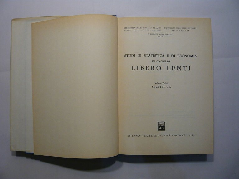 STUDI DI STATISTICA E DI ECONOMIA IN ONORE DI LIBERO …