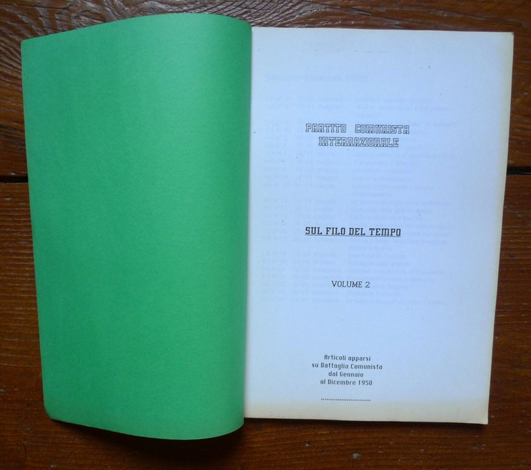 SUL FILO DEL TEMPO VOL.2,PCInt[Battaglia Comunista 1950,Bordiga | Immagine Gallery 2