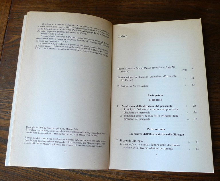 SVILUPPO DELLE POLITICHE DEL PERSONALE NELLE AZIENDE ITALIANE,1995[RISORSE UMANE
