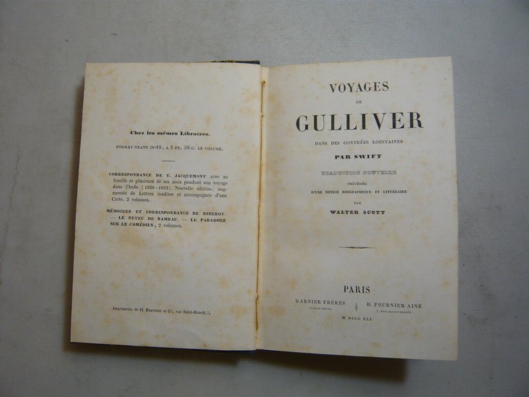 Swift,VOYAGES DE GULLIVER,Parigi,1841[francese