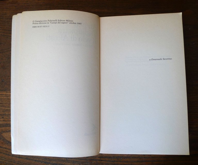 Tagliapietra,IL VELO DI ALCESTI.LA FILOSOFIA E IL TEATRO DELLA MORTE,1997