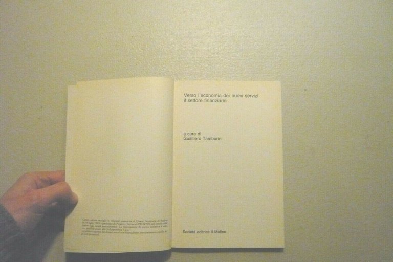 Tamburini,VERSO L’ECONOMIA DEI NUOVI SERVIZI: IL SETTORE FINANZIARIO,Mulino 1988