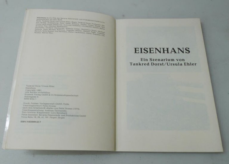 Tankred Dorst/Ursula Ehler,EISENHANS.Ein Szenarium,1983[sceneggiatura,cinema