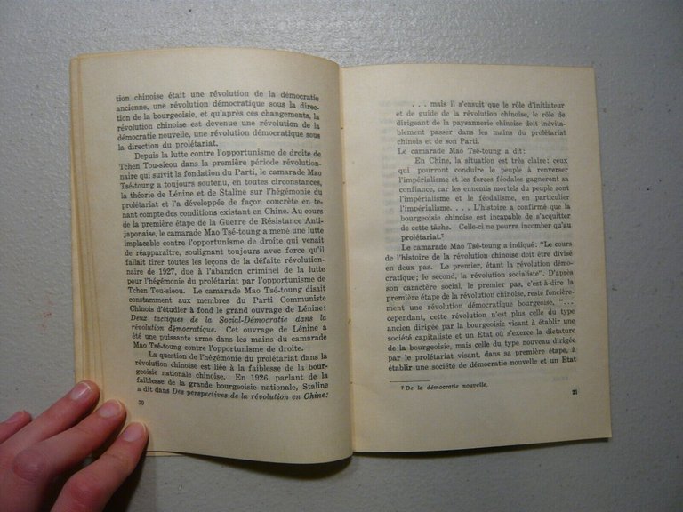 Tchen Po-ta,LA THEORIE DE MAO TSE-TOUNG SUR LA REVOLUTION CHINOISE, …