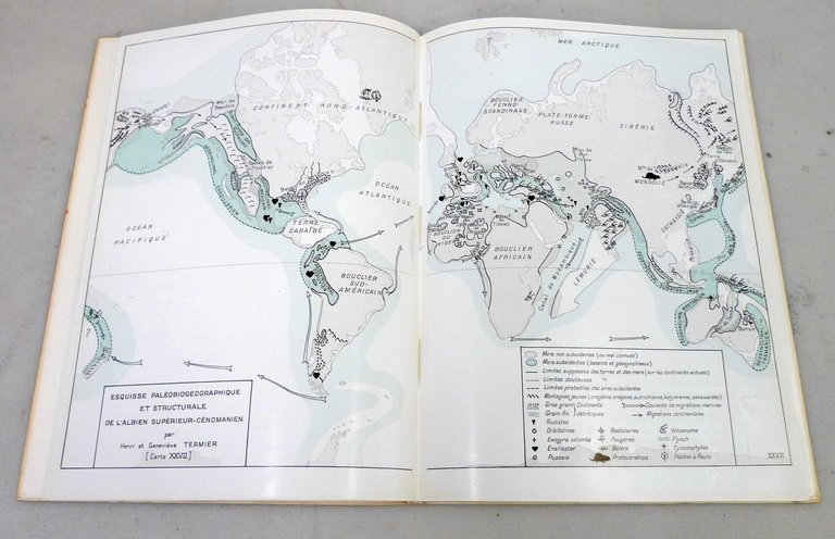 Termier,PALEONTOLOGIE STRATIGRAPHIQUE/ATLAS DE PALEOGEOGRAPHIE,'59[paleontologia
