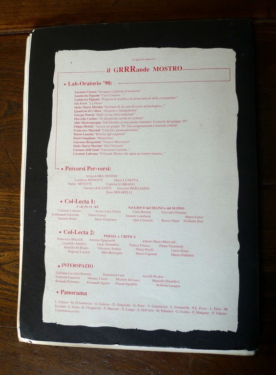 TERRA DEL FUOCO.Laboratorio del Fare 15•16•17 1992[poesia,Pignotti,Lara-Totino