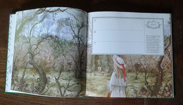 THE SECRET GARDEN DAYBOOK.ILLUSTRATED BY GRAHAM RUST,'88[giardino,illustrazioni