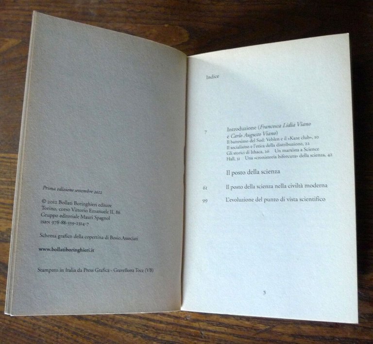 Thorstein Veblen,IL POSTO DELLA SCIENZA,2012 Bollati Boringhieri[epistemologia