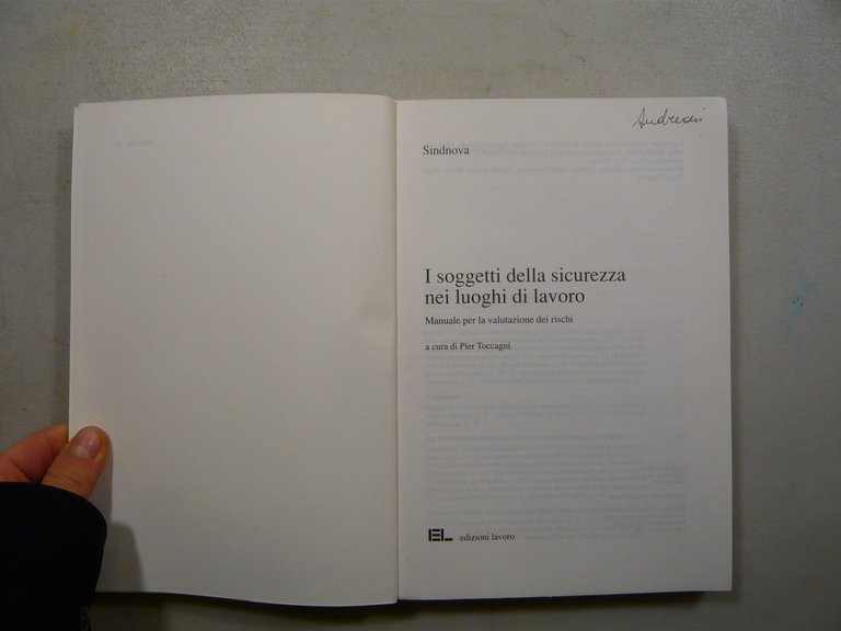 Toccagni,I SOGGETTI DELLA SICUREZZA NEI LUOGHI DI LAVORO,1997[rischi