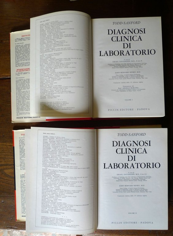 TODD-SANFORD,DIAGNOSI CLINICA DI LABORATORIO,1978 Piccin[manuale,MEDICINA