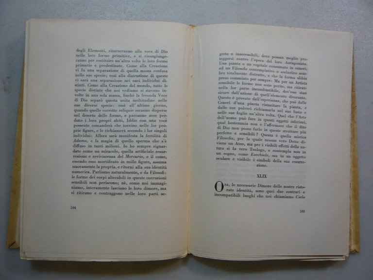 Tommaso Browne,RELIGIO MEDICI E HYDRIOTAPHIA Firenze,Rinascimento del libro,1931