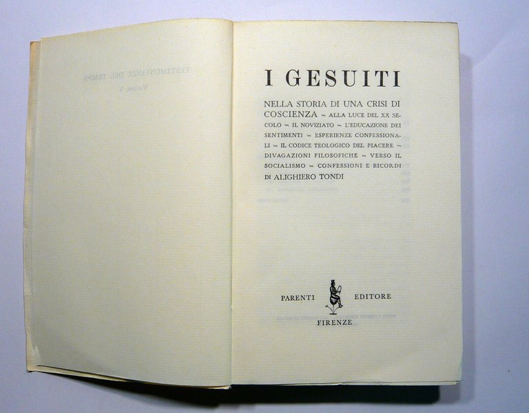 Tondi,I GESUITI nella storia di una crisi di coscienza,1953 Parenti[religione