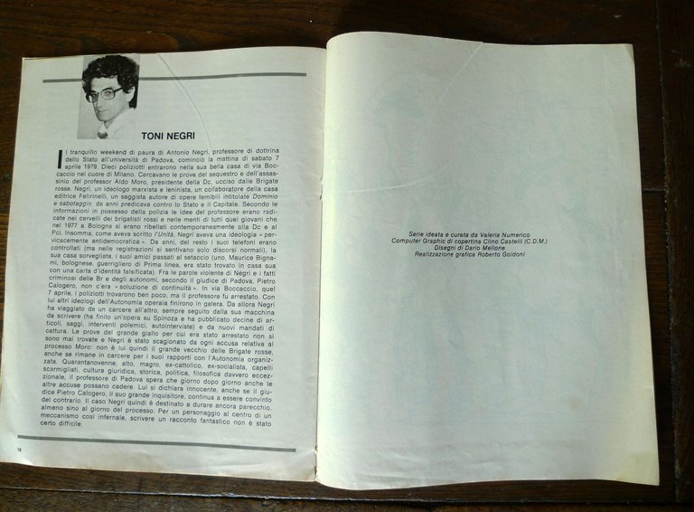 Toni Negri,LA PIPA SPEZZATA,1980 GIALLO VERITÀ suppl.PANORAMA | Immagine Gallery 5