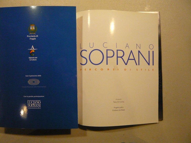 Tony Di Corica,LUCIANO SOPRANI. Percorsi di stile, 2001[MOda