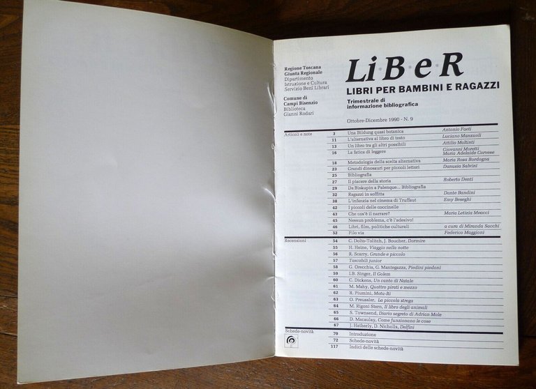 Trimestrale LIBER.LIBRI PER BAMBINI E RAGAZZI nn.1-21 1988-1993+ QUADERNI n.1