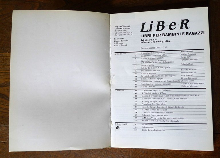 Trimestrale LIBER.LIBRI PER BAMBINI E RAGAZZI nn.1-21 1988-1993+ QUADERNI n.1