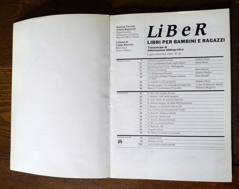 Trimestrale LIBER.LIBRI PER BAMBINI E RAGAZZI nn.1-21 1988-1993+ QUADERNI n.1