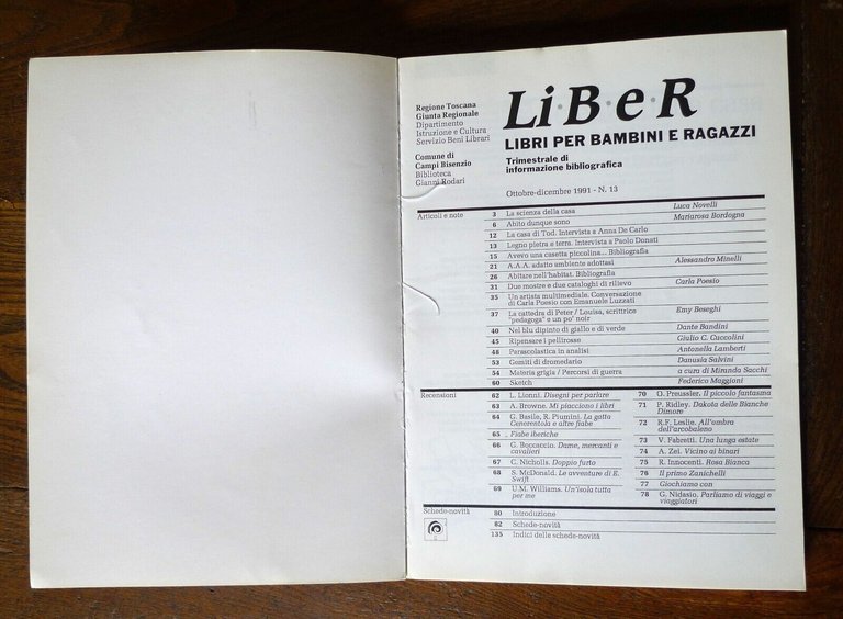 Trimestrale LIBER.LIBRI PER BAMBINI E RAGAZZI nn.1-21 1988-1993+ QUADERNI n.1