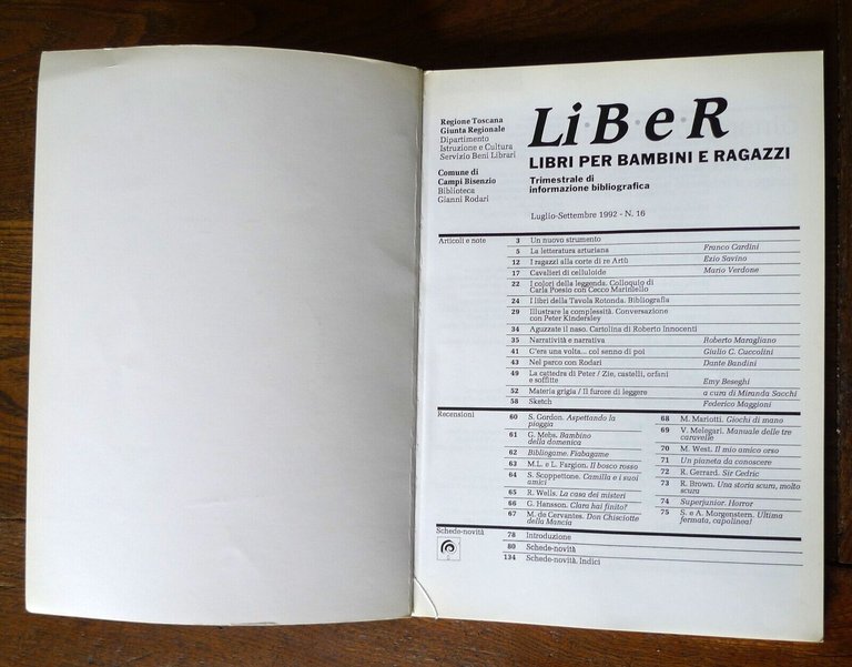 Trimestrale LIBER.LIBRI PER BAMBINI E RAGAZZI nn.1-21 1988-1993+ QUADERNI n.1