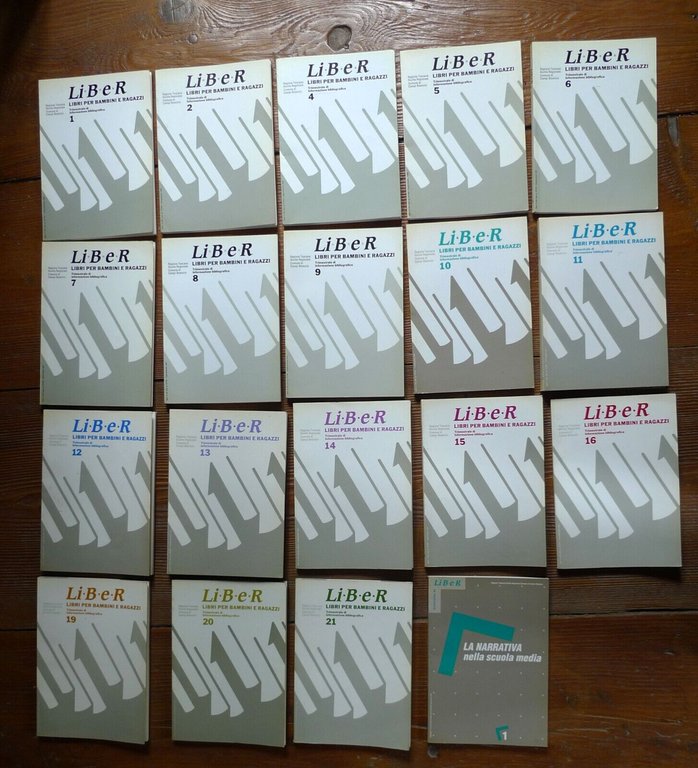 Trimestrale LIBER.LIBRI PER BAMBINI E RAGAZZI nn.1-21 1988-1993+ QUADERNI n.1