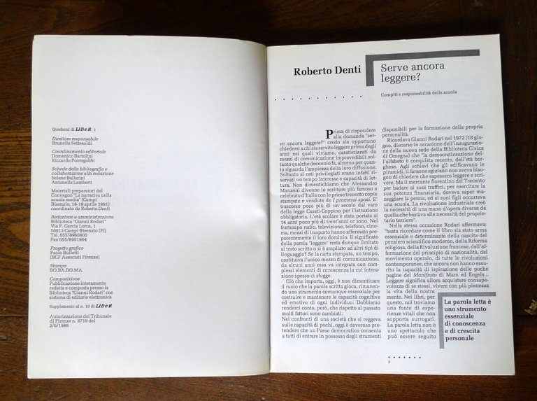 Trimestrale LIBER.LIBRI PER BAMBINI E RAGAZZI nn.1-21 1988-1993+ QUADERNI n.1