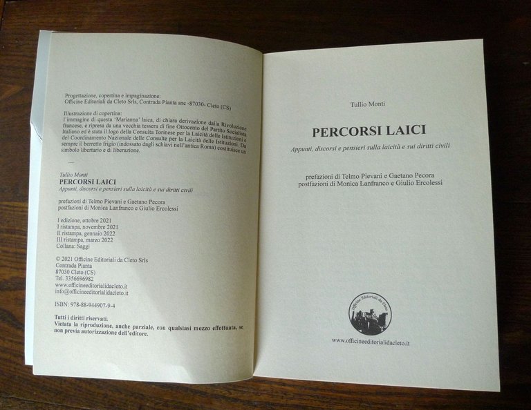 Tullio Monti,PERCORSI LAICI,2022 Off.Ed.da Cleto[laicità,diritti civili,politica | Immagine Gallery 4