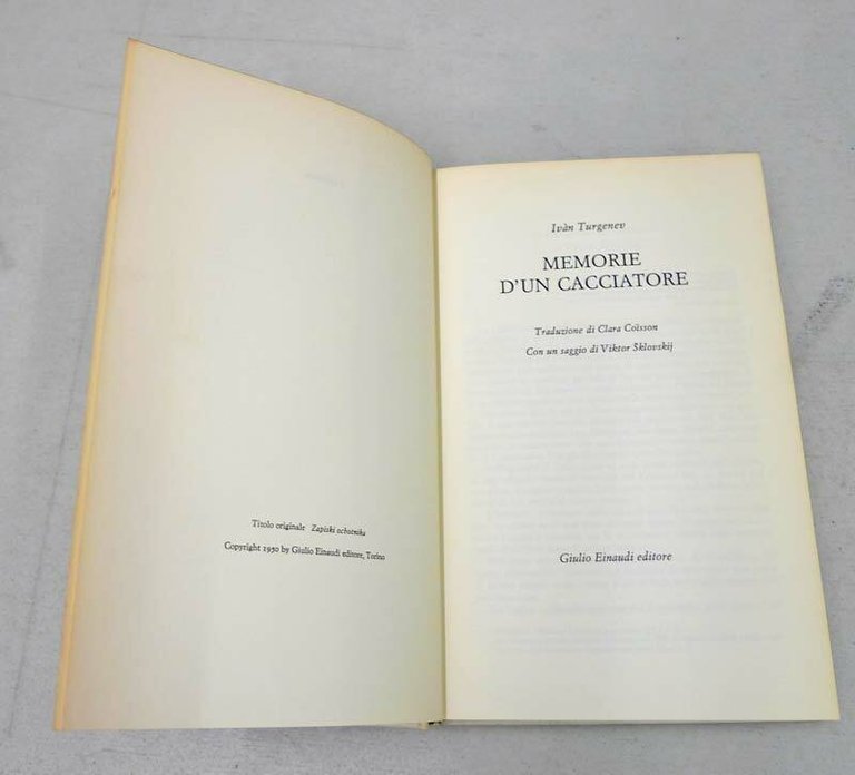 Turgenev,MEMORIE D'UN CACCIATORE,Einaudi 1964 I MILLENNI,I^ed[Turghenjev,caccia