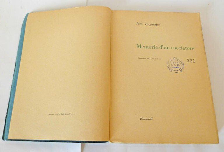 Turghenjev,MEMORIE D'UN CACCIATORE,1950 Einaudi I^[Turgenev,NARRATORI STRANIERI