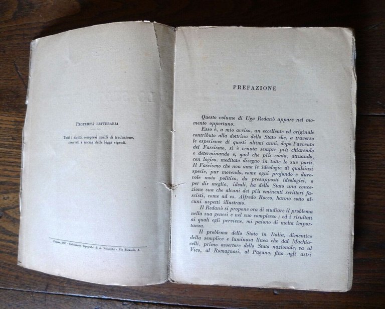 Ugo Redanò,LO STATO ETICO,1927 Vallecchi[politica,filosofia