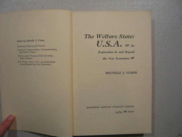 Ulmer THE WELFARE STATE: USA,1969[econommia